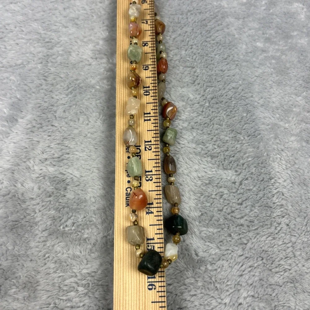 Vintage Tumbled Agate Necklace 30